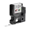 DYMO Rhino Industrie Flexible Nylonetiketten | 12 mm x 3,5 m | Schwarzer Druck auf Weiß | Selbstklebend | für Rhino & LabelManager Etikettendrucker