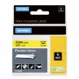 DYMO Rhino Industrial Flexible Nylonetiketten | 12 mm x 3,5 m | Schwarzer Druck auf Gelb | Selbstklebend | für Rhino & LabelManager Etikettendrucker