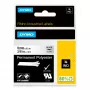 DYMO Rhino Industrie-Permanente Polyester-Etiketten | 9 mm x 5,5 m | Schwarzdruck auf Transparent | Selbstklebend | für LabelManager & Rhino Etikettendrucker