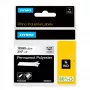 DYMO Rhino Industrial Permanent Polyester-Etiketten | 19 mm x 5,5 m | Schwarzer Druck auf Transparent | Selbstklebend | für LabelManager & Rhino Etikettendrucker