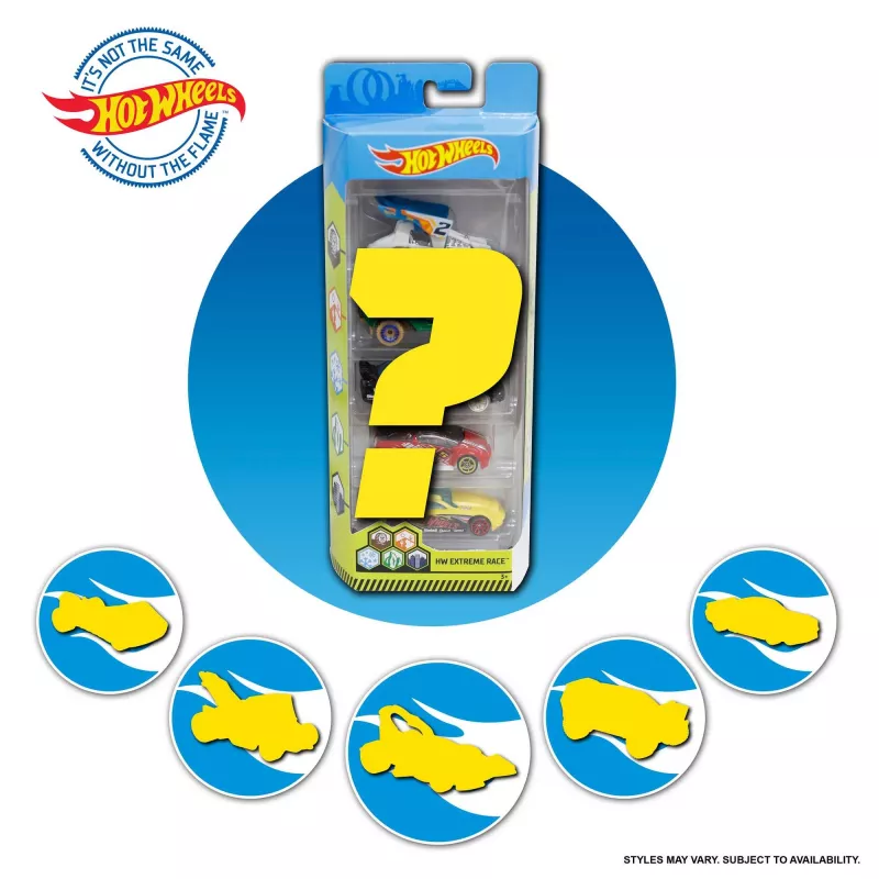 Hot Wheels 5er-Pack Sortiment, Fahrzeugset, 3 Jahr(e), Verschiedene Farben