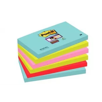 3M 655-6SS-MIA Notizpapier Rechteckig Blau, Pink, Rot, Gelb Selbstklebend