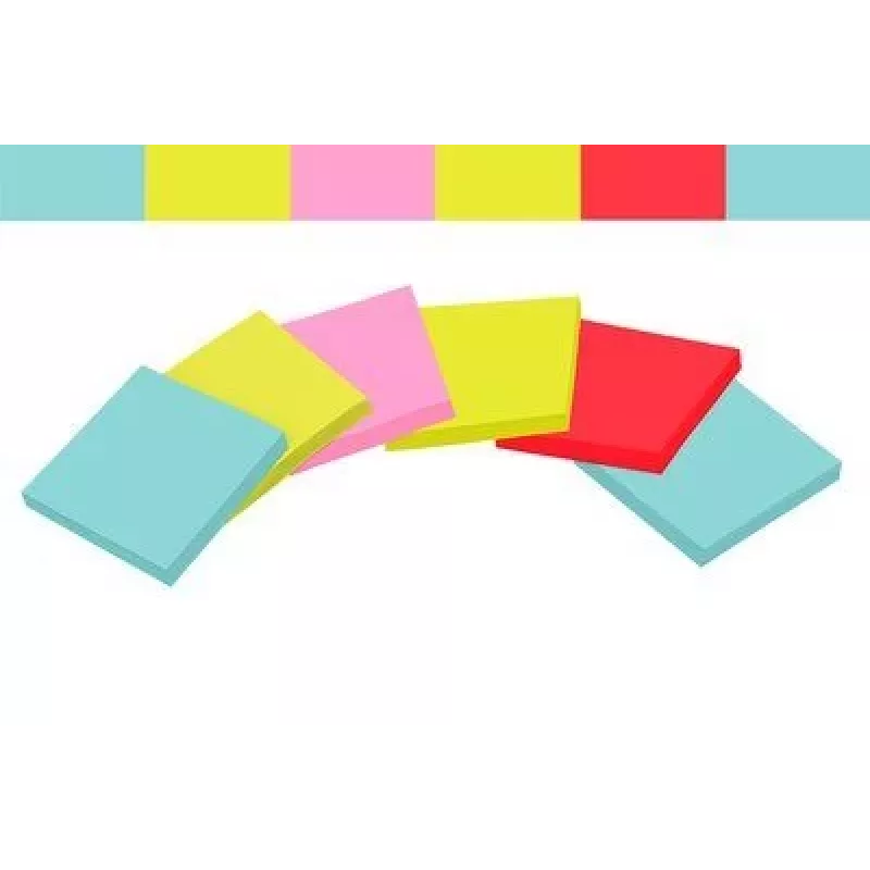 3M 655-6SS-MIA Notizpapier Rechteckig Blau, Pink, Rot, Gelb Selbstklebend