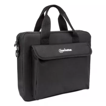 Manhattan London Laptoptasche 12,5 Zoll, Toplader, Schwarz, GÜNSTIG, Zubehörfach, Schultergurt (abnehmbar), Notebook-Hülle, Drei Jahre Garantie