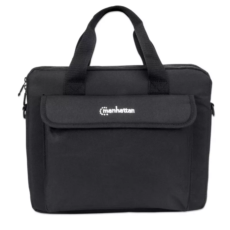 Manhattan London Laptoptasche 12,5 Zoll, Toplader, Schwarz, GÜNSTIG, Zubehörfach, Schultergurt (abnehmbar), Notebook-Hülle, Drei Jahre Garantie