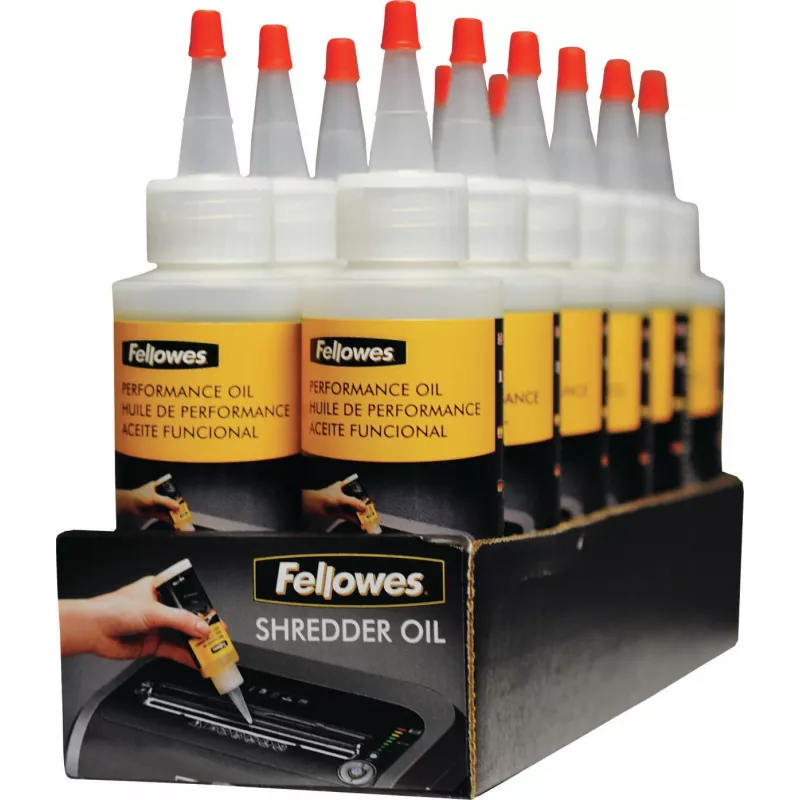 Fellowes Aktenvernichter-Öl 120 ml, Schmieröl, 0,12 L, Mehrfarbig, 44,5 mm, 44,5 mm, 161,9 mm