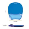 Fellowes Maus Mat Wrist Support - Crystals Gel Mauspad mit rutschfester Gummibasis - Ergonomische Mausmatte für Computer, Laptop, Home-Office – Kompatibel mit Laser- und optischen Mäusen – Blau