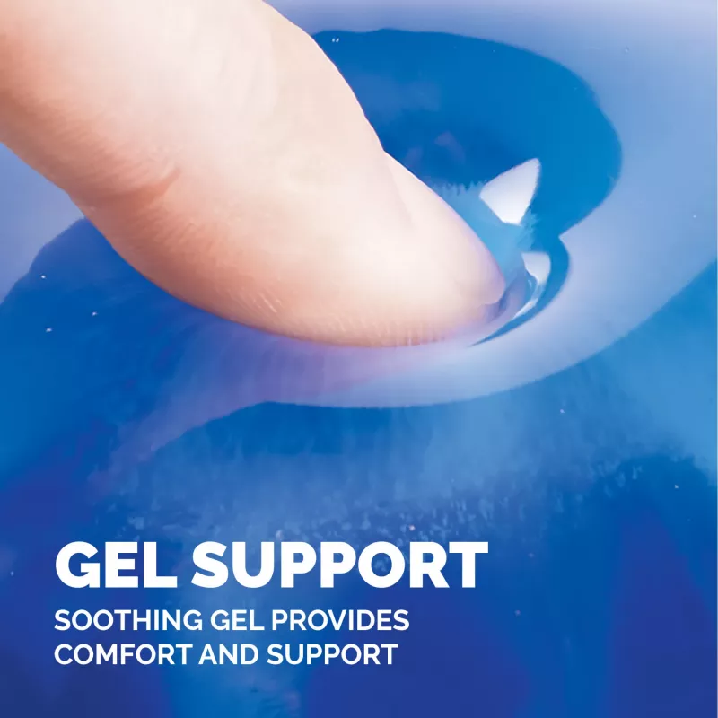Fellowes Maus Mat Wrist Support - Crystals Gel Mauspad mit rutschfester Gummibasis - Ergonomische Mausmatte für Computer, Laptop, Home-Office – Kompatibel mit Laser- und optischen Mäusen – Blau