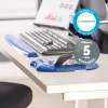 Fellowes Maus Mat Wrist Support - Crystals Gel Mauspad mit rutschfester Gummibasis - Ergonomische Mausmatte für Computer, Laptop, Home-Office – Kompatibel mit Laser- und optischen Mäusen – Blau