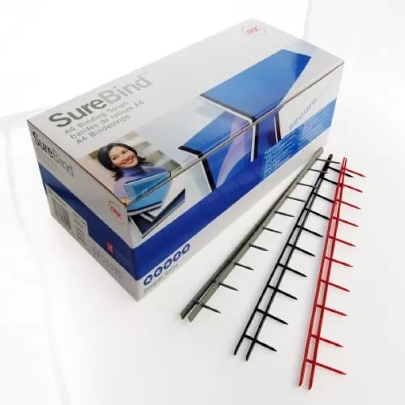 GBC SureBind® Bindestreifen A4 25 mm, Schwarz, 250 Blatt, Acrylnitril-Butadien-Styrol (ABS), A4, 25 mm, 297 mm
