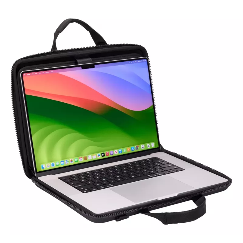 Laptop-Tasche Thule Gauntlet 16 für 16-Zoll MacBook, schwarz, verstärkte Hülle und schützender Reißverschluss