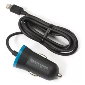 Kensington PowerBolt™ 2.4 Autoladegerät – Schwarz, Auto, Zigarettenanzünder, 1 m, Schwarz