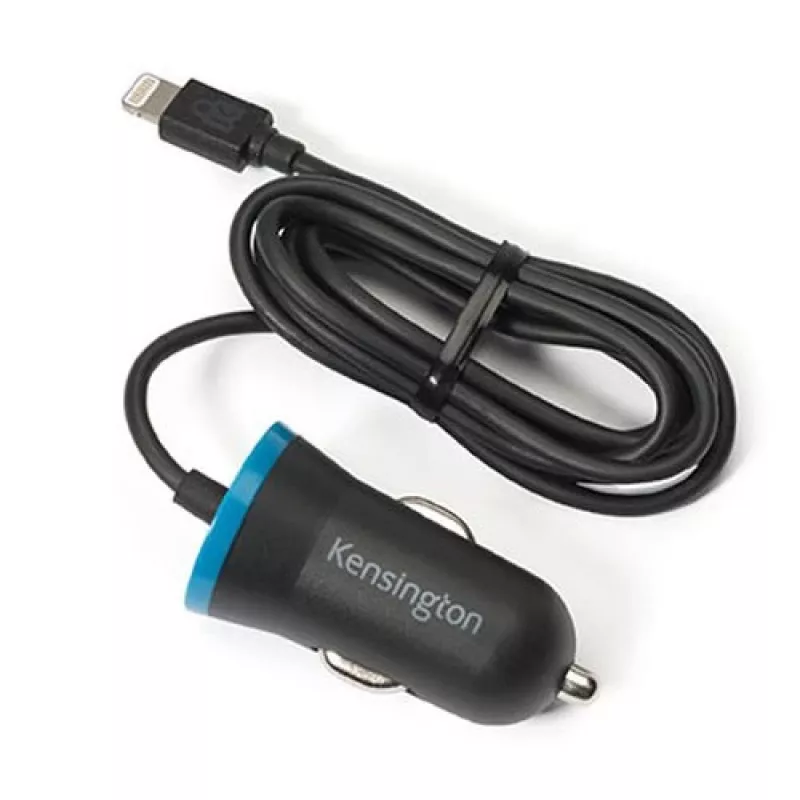 Kensington PowerBolt™ 2.4 Autoladegerät – Schwarz, Auto, Zigarettenanzünder, 1 m, Schwarz