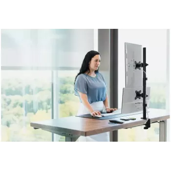 Kensington Vertikaler Stapel-Dual-Monitorarm Klemmenhalterung 9 kg Kapazität