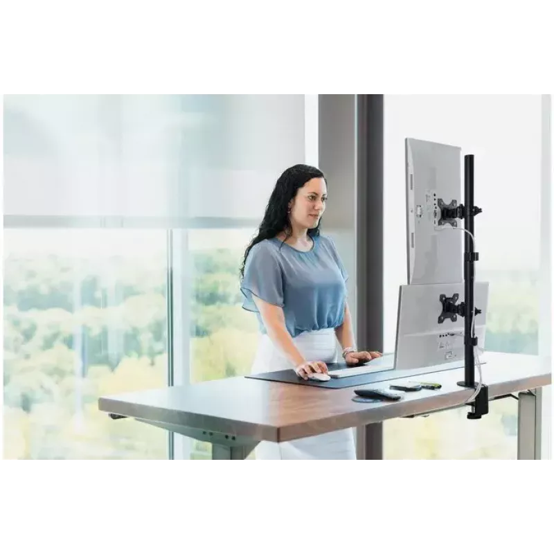 Kensington Vertikaler Stapel-Dual-Monitorarm Klemmenhalterung 9 kg Kapazität