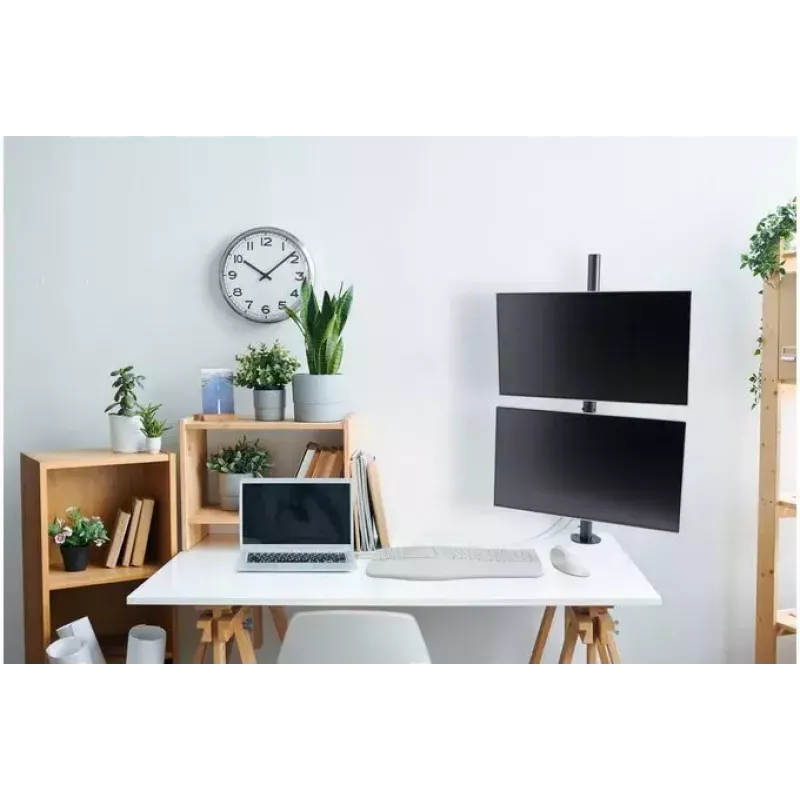 Kensington Vertikaler Stapel-Dual-Monitorarm Klemmenhalterung 9 kg Kapazität