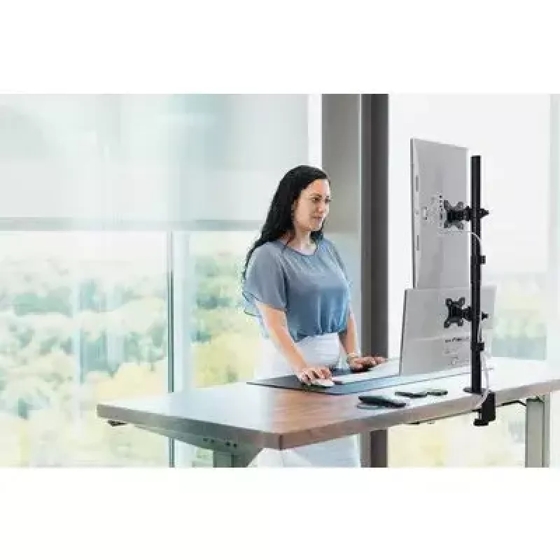 Kensington Vertikaler Stapel-Dual-Monitorarm Klemmenhalterung 9 kg Kapazität