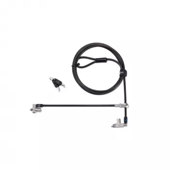 Kensington schlank N17 2.0 Keyed Dual Head Laptop Lock für keilförmige Schlitze