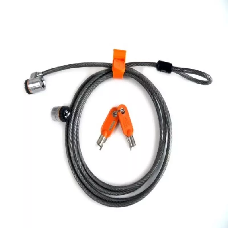 Kensington MicroSaver® Keyed Twin Laptop Lock, 2,2 m, Rundschlüssel, Stahl