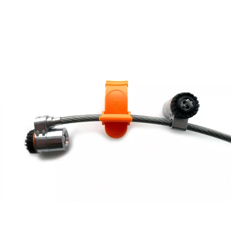 Kensington MicroSaver® Keyed Twin Laptop Lock, 2,2 m, Rundschlüssel, Stahl