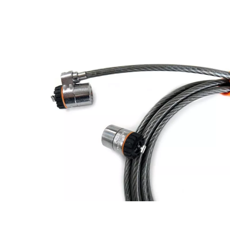 Kensington MicroSaver® Keyed Twin Laptop Lock, 2,2 m, Rundschlüssel, Stahl