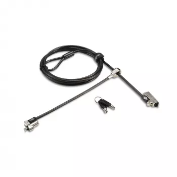 Kensington schlank NanoSaver 2.0 Dual Headed Lock, Kensington, Key, Karbonstahl, Silber, Schwarz
