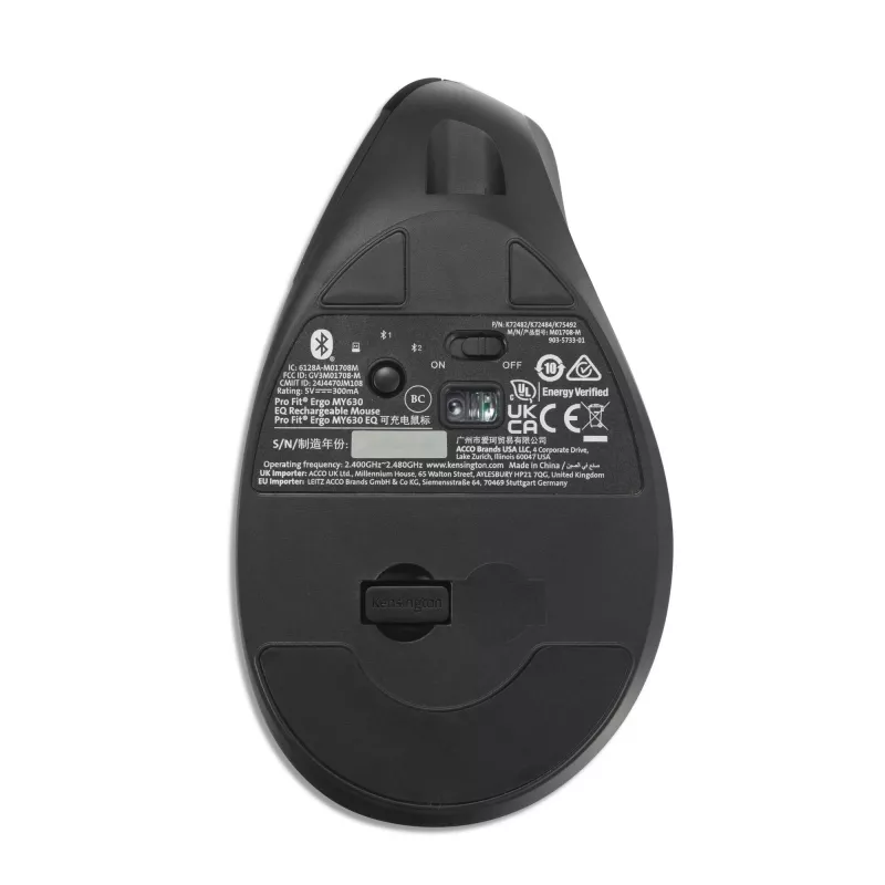 Maus Kensington Pro Fit Ergo MY630 EQ RF Wireless Bluetooth USB Type-A