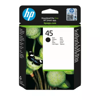 HP 45 Large Schwarz Original Tintenpatrone, Schwarz, 1 Stk., 930 Seiten