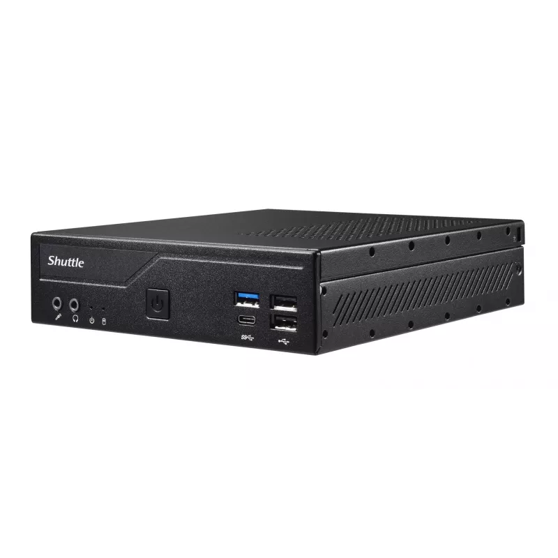 Shuttle schlank PC DH610 , S1700, 1x HDMI, 2x DP , 1x 2,5 Zoll, 2x M.2, 2x LAN (Intel 1G + 2.5G), 2x COM, 24/7 Dauerbetrieb, inkl. VESA