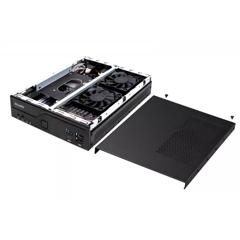 Shuttle schlank PC DH610 , S1700, 1x HDMI, 2x DP , 1x 2,5 Zoll, 2x M.2, 2x LAN (Intel 1G + 2.5G), 2x COM, 24/7 Dauerbetrieb, inkl. VESA