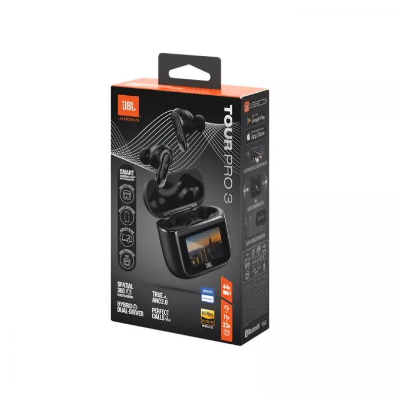 JBL Tour Pro 3 Headset Kabellos Im-Ohr Anrufe/Musik/Sport/Alltag Bluetooth Schwarz