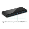 TP-Link UH700 Schnittstellen-Hub USB 3.2 Gen 1 (3.1 Gen 1) Micro-B 5000 Mbit/s Schwarz