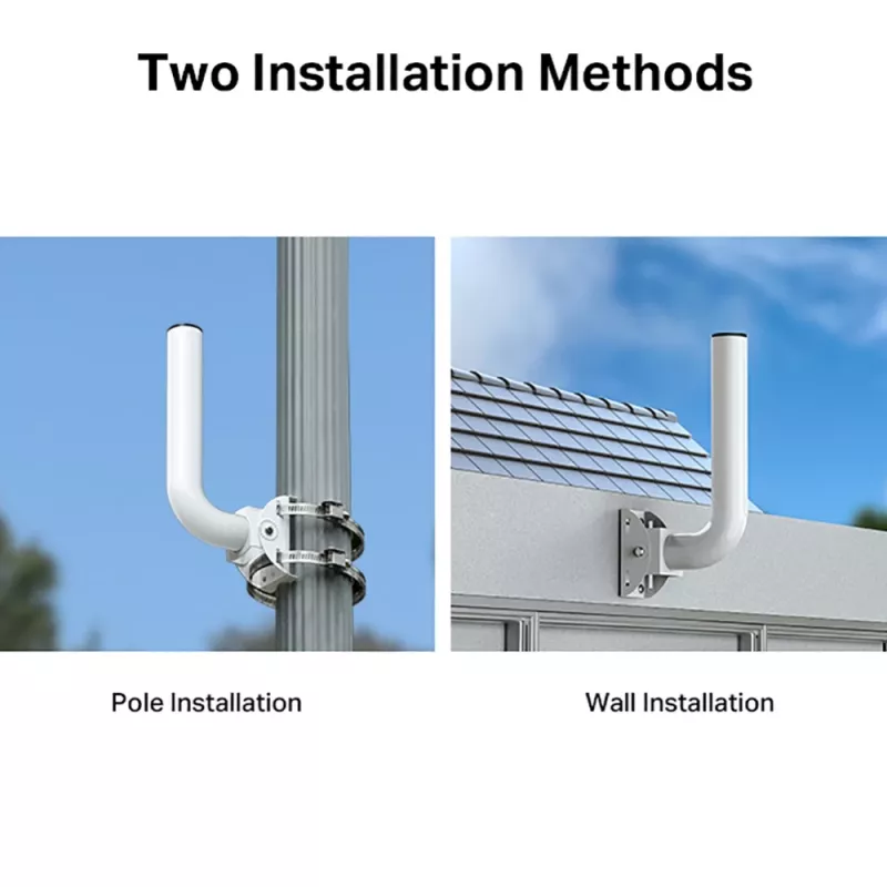 TP-Link Omada Mast-/Wandmontageset für Outdoor-Access-Point, WLAN-Access-Point-Halterung, Weiß, Edelstahl, TP-Link, 400 g, 1 Stk.