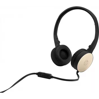 HP Stereo Headset H2800 (Schwarz mit Seidengold), Kabelgebunden, Anrufe/Musik, 125 g, Headset, Schwarz, Gold