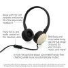 HP Stereo Headset H2800 (Schwarz mit Seidengold), Kabelgebunden, Anrufe/Musik, 125 g, Headset, Schwarz, Gold