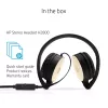 HP Stereo Headset H2800 (Schwarz mit Seidengold), Kabelgebunden, Anrufe/Musik, 125 g, Headset, Schwarz, Gold