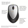 HP ENVY Rechargeable Maus 500, beidhändig, Laser, RF Wireless, 1600 DPI, Schwarz, Grau