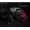 HP OMEN by Reactor Maus, Rechtshänder, Optisch, USB Typ-A, 16000 DPI, 0,2 ms, Schwarz