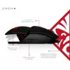 HP OMEN by Reactor Maus, Rechtshänder, Optisch, USB Typ-A, 16000 DPI, 0,2 ms, Schwarz