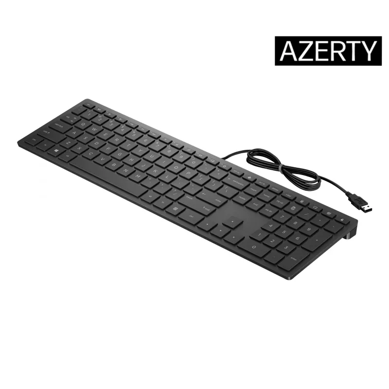 HP Pavilion Wired Tastatur 300, Full-size (100%), Kabelgebunden, USB, Mechanisch, Schwarz