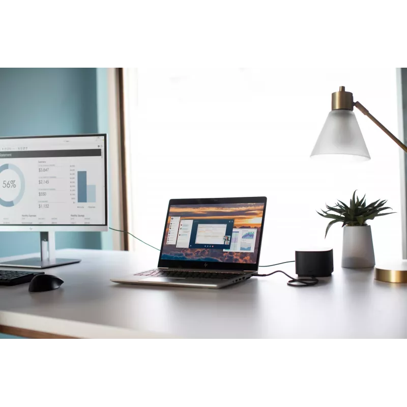 HP Thunderbolt Dock G2 mit Combo-Kabel, kabelgebunden, Thunderbolt, Schwarz, Kensington, China, HP