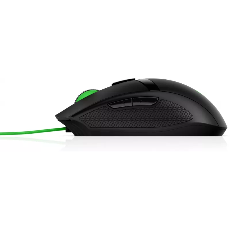HP Pavilion Gaming Maus 300, beidhändig, optisch, USB Typ A, 5000 dpi, schwarz, grün
