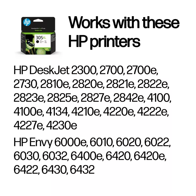 HP 305XL High Yield Schwarz Original Tintenpatrone