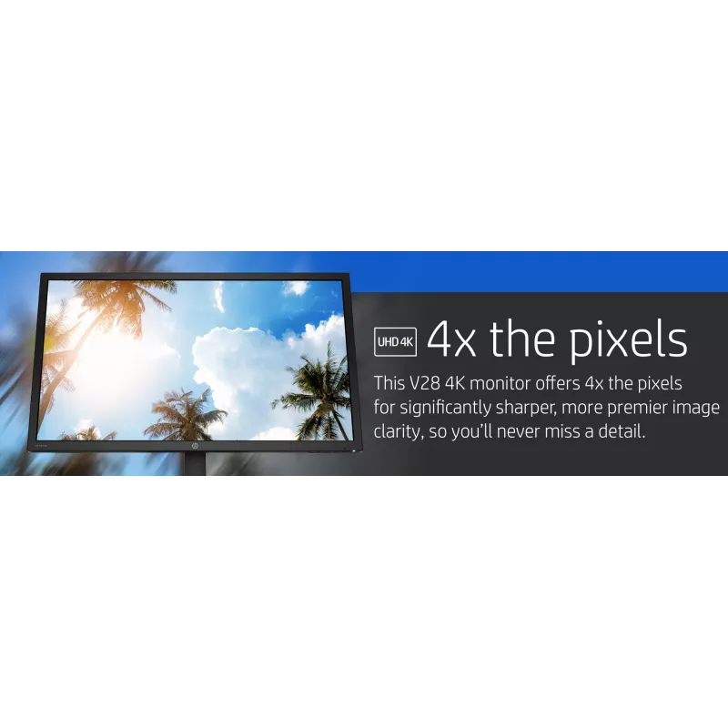 HP V28 Computermonitor 71,1 cm (28 Zoll) 3840 x 2160 Pixel 4K Ultra HD LED Schwarz