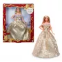 Barbie Signature 2025 Holiday Fashion Puppe, Saisonale Sammlerpuppe, Blond mit silbernem und goldenem Kleid