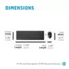 HP Wireless Rechargeable 950MK Maus und Tastatur, Full-Size, kabellos, mechanisch