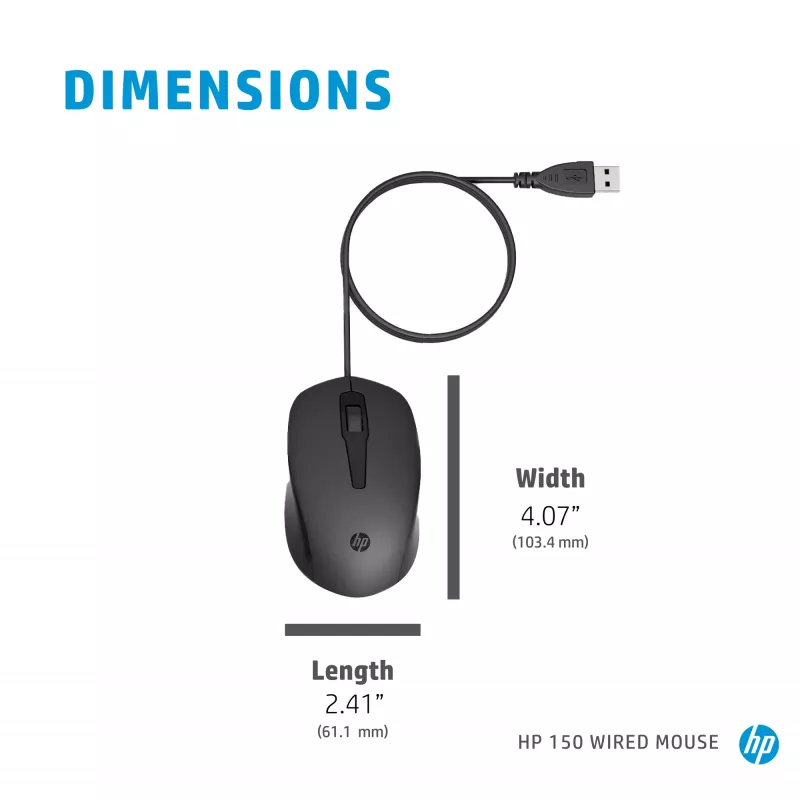 Maus HP 150 Kabelgebunden USB Typ-A