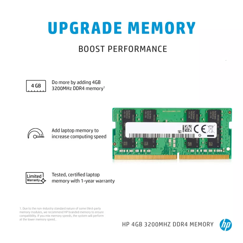 HP 286H5AA Speichermodul 4 GB 1 x 4 GB DDR4 260-Pin SO-DIMM