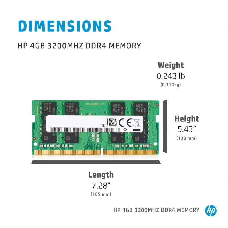 HP 286H5AA Speichermodul 4 GB 1 x 4 GB DDR4 260-Pin SO-DIMM
