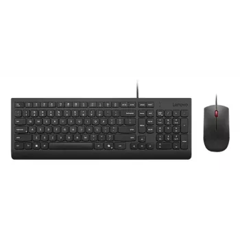 Kabelgebundenes Full-Size-USB-Tastatur- und Maus-Set Lenovo 4X31R64409 — 100 % Layout, 1,8 m Kabel, Schwarz, Dänisch